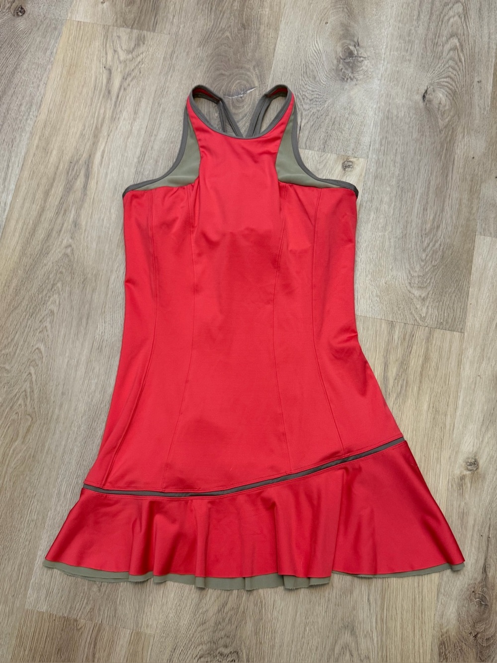 Inphorm Red Sleeveless Mini Tennis Dress